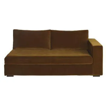 Jekill - Bracciolo destro per divano componibile a 2 posti color bronzo