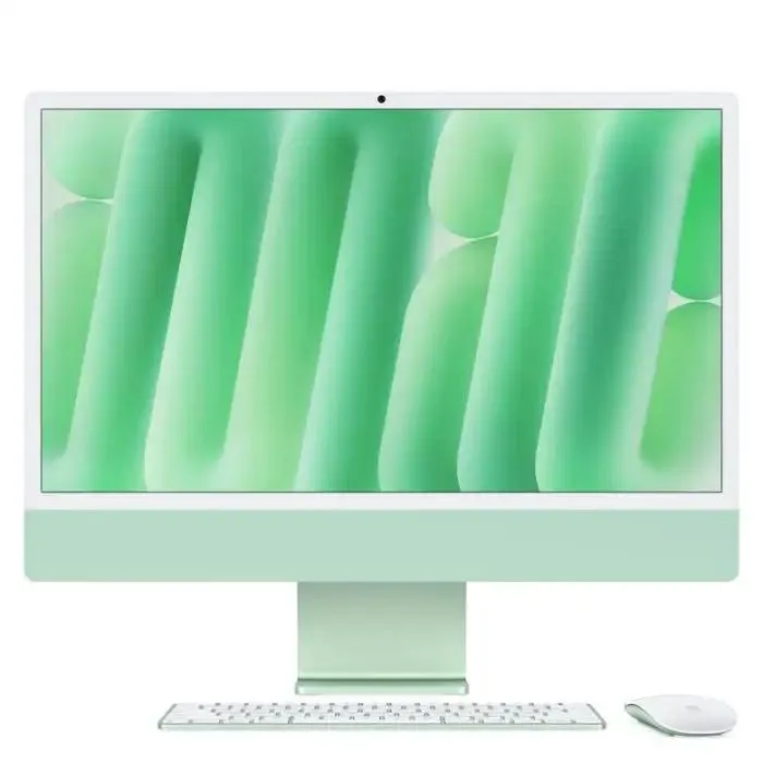 Apple imac 24"retina display 4,5k, chip m4 con cpu 8‑core, gpu 8‑core, 16gb, 256gb ssd, verde