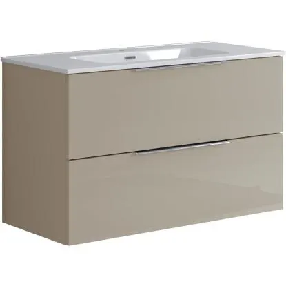 Mobile Bali 100 cm con 2 cassetti laccato lucido visone