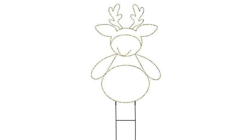 Renna decorazione natalizia LED H77 cm