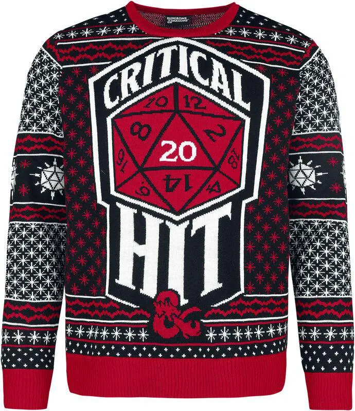 Critical Hit | Christmas jumper | multicolore | Dungeons and Dragons