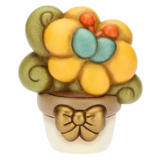 Vasetto con piantina gialla media Fiori e Fantasia