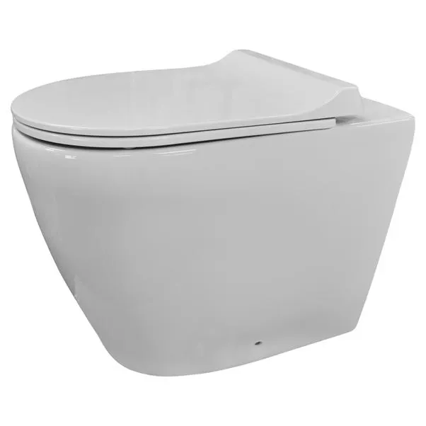 Vaso serie luna plus filo muro a terra scarico multiplo ceramica bianca h 50 cm
