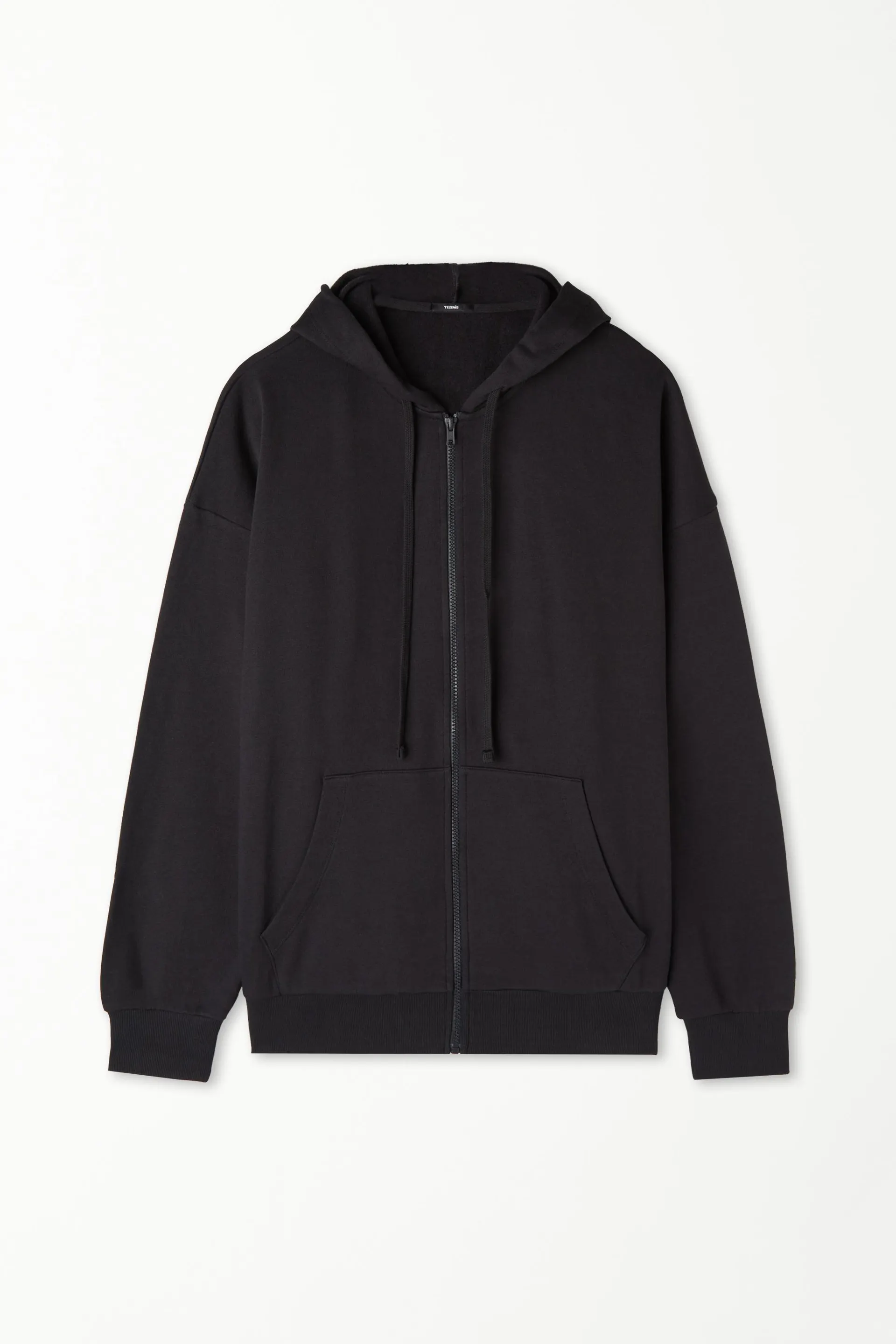 Felpa Manica Lunga Zip e Cappuccio