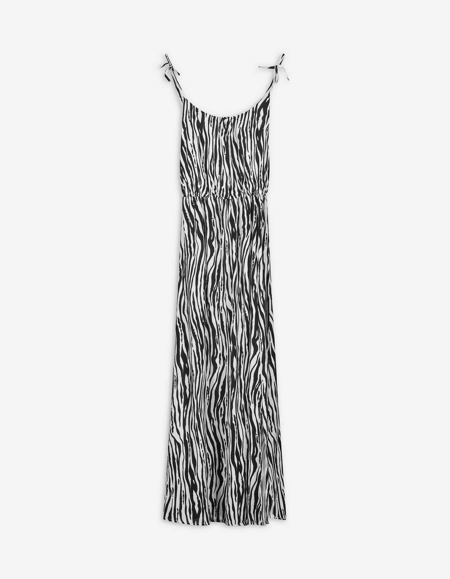 Abito maxi - Motivo allover - bianco