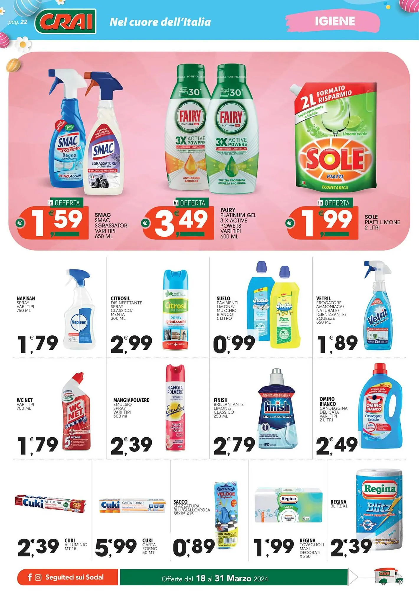 Volantino Crai da 18 marzo a 31 marzo di 2024 - Pagina del volantino 22