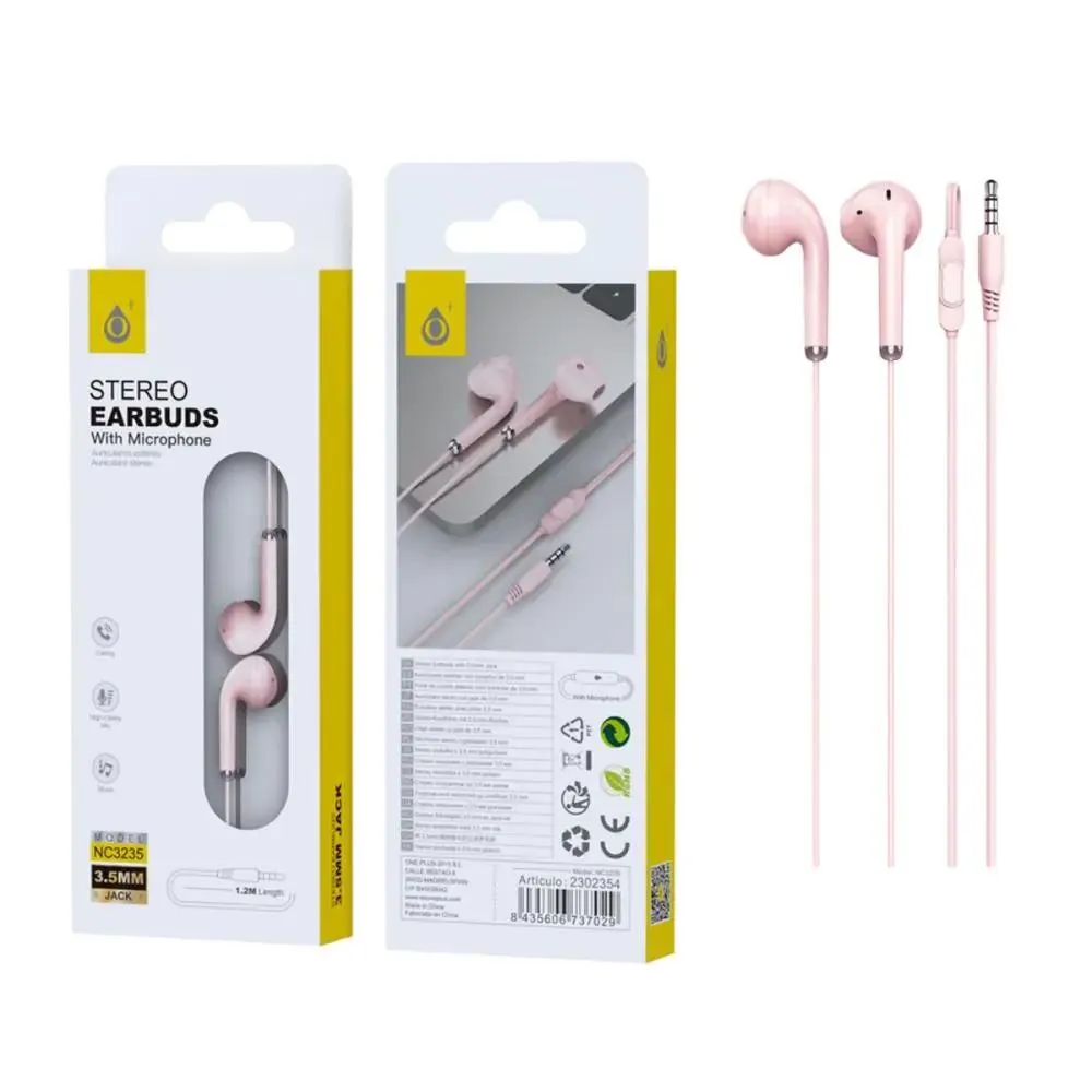 Auricolari Digital Stereo NC3235 1.2mt Rosa