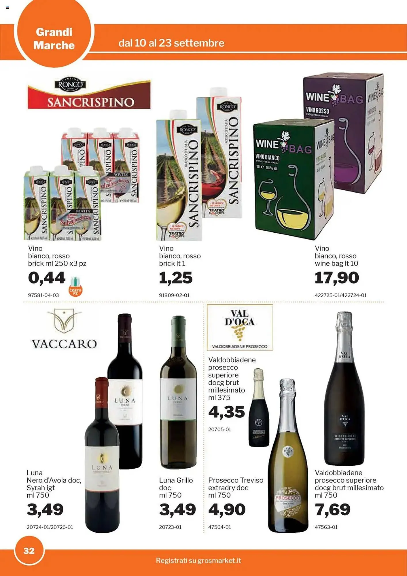 Volantino GrosMarket da 10 settembre a 23 settembre di 2025 - Pagina del volantino 32