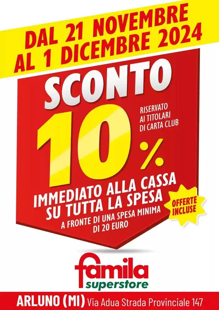 Sconto 10% da 21 novembre a 1 dicembre di 2024 - Pagina del volantino 1