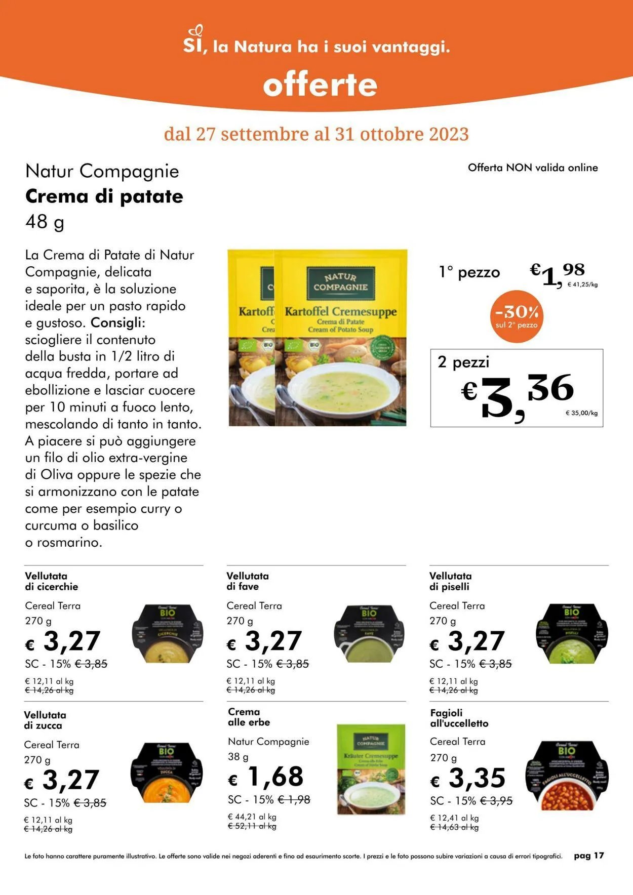 NaturaSì da 1 ottobre a 31 ottobre di 2023 - Pagina del volantino 17