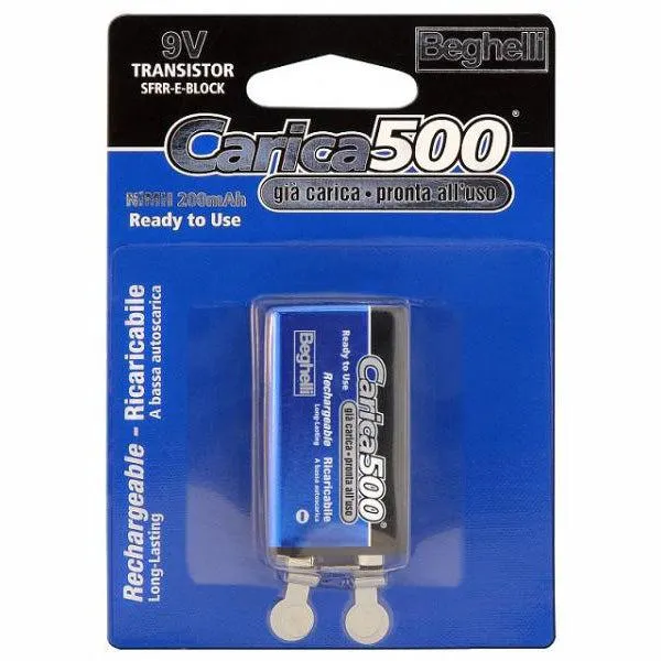 Batterie Ricaricabili 9 Volts 8,4 150ma Beghelli