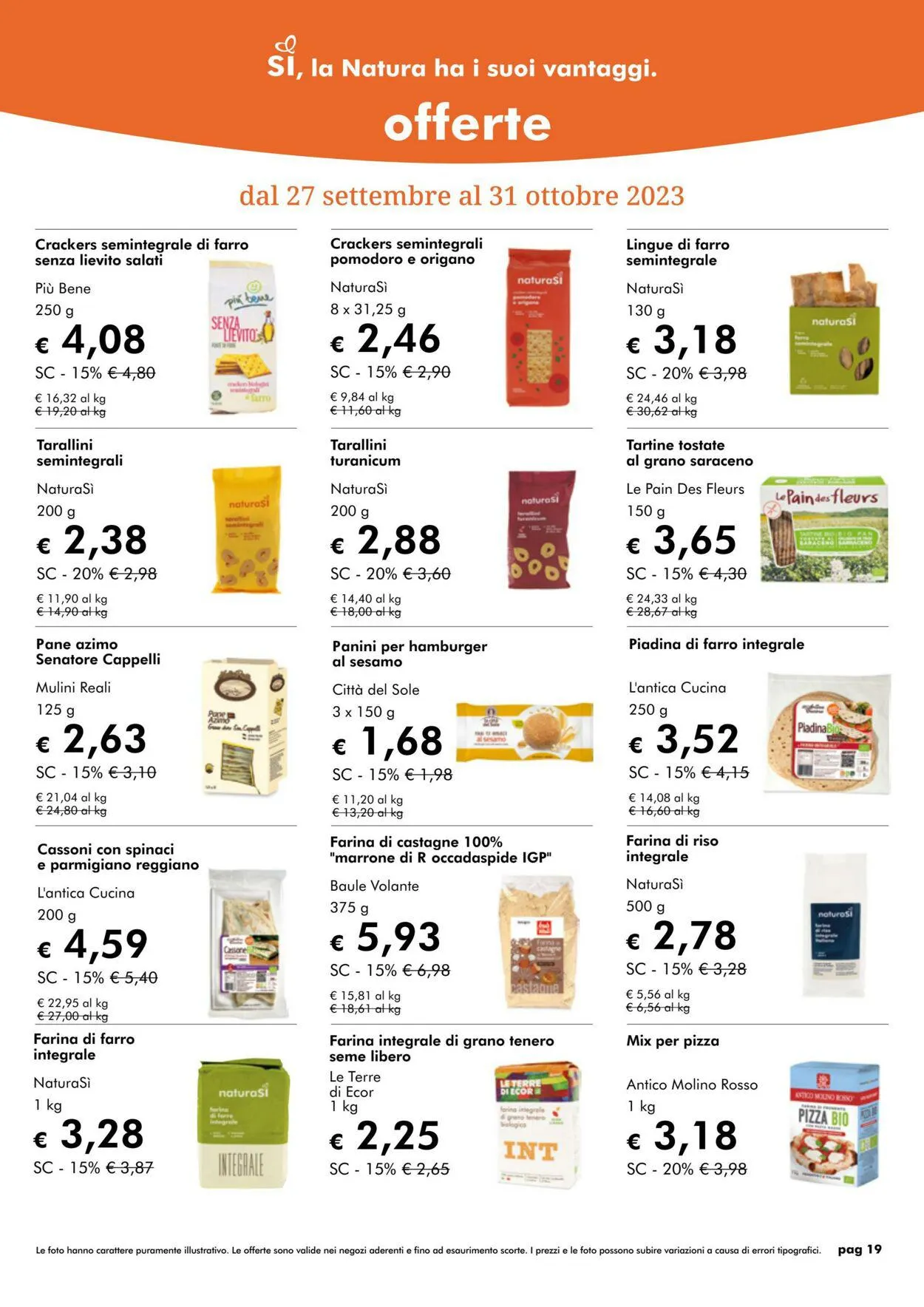 NaturaSì da 1 ottobre a 31 ottobre di 2023 - Pagina del volantino 19