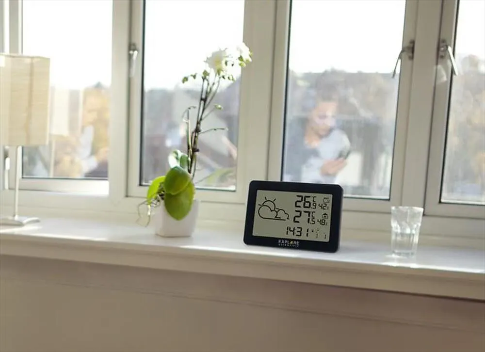 EXPLORE SCIENTIFIC - WSH4002 LARGE DISPLAY WEATHERSTATION-Black