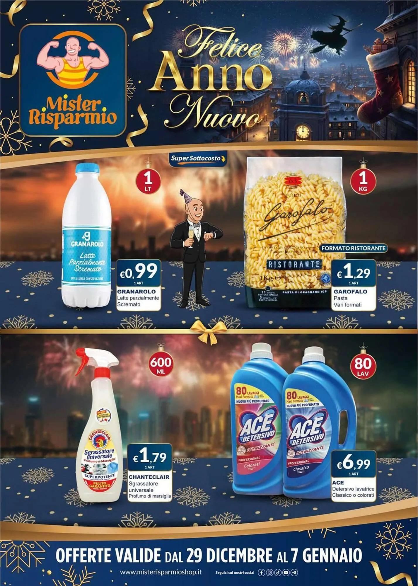 Volantino Mister Risparmio da 29 dicembre a 7 gennaio di 2026 - Pagina del volantino 1
