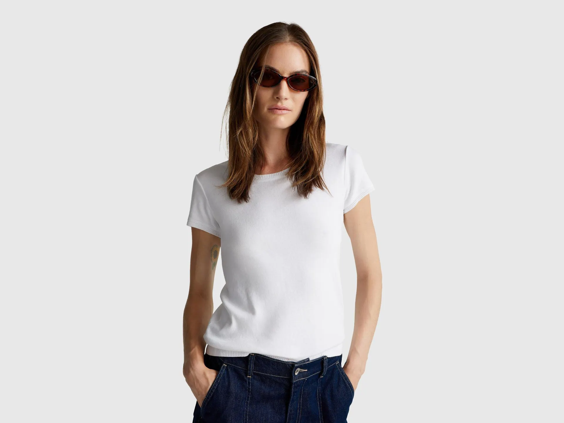 Maglia a manica corta in puro cotone
