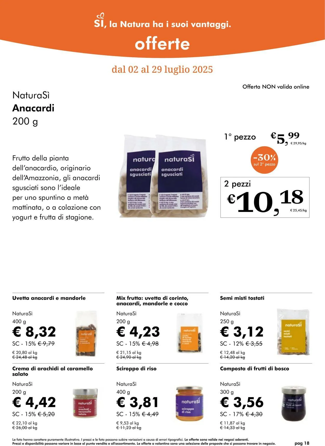 Natura Sì Volantino attuale da 31 luglio a 14 agosto di 2025 - Pagina del volantino 18