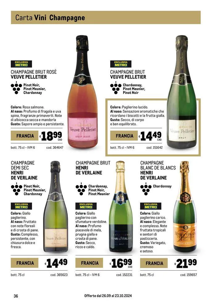 Carta vini autunno da 26 settembre a 23 ottobre di 2024 - Pagina del volantino 36