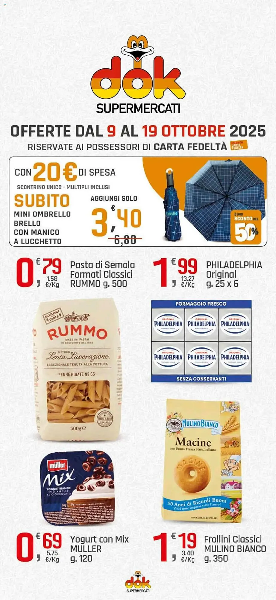 Volantino Supermercati Dok da 9 ottobre a 19 ottobre di 2025 - Pagina del volantino 1