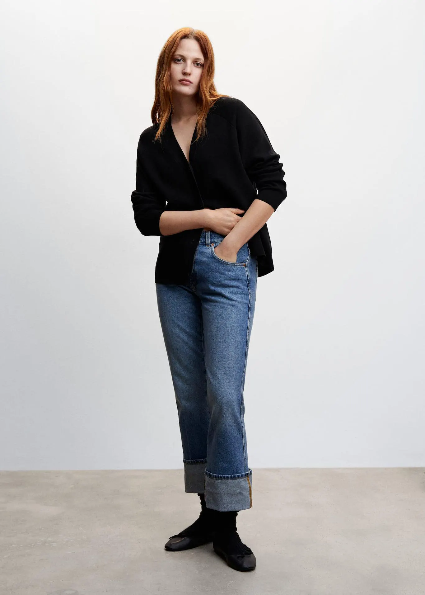 Cardigan punto bottoni