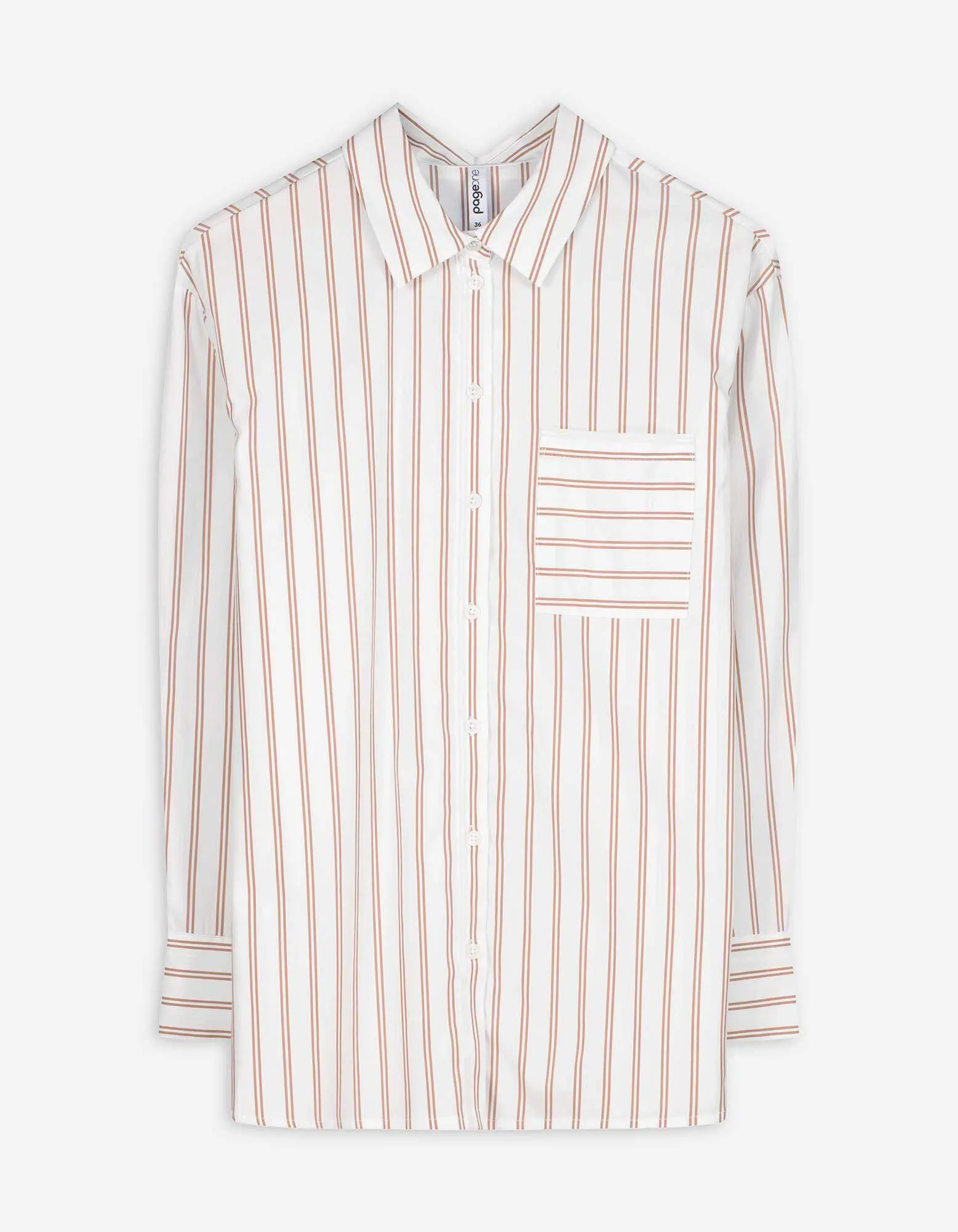 Blusa - Righe - marrone chiaro