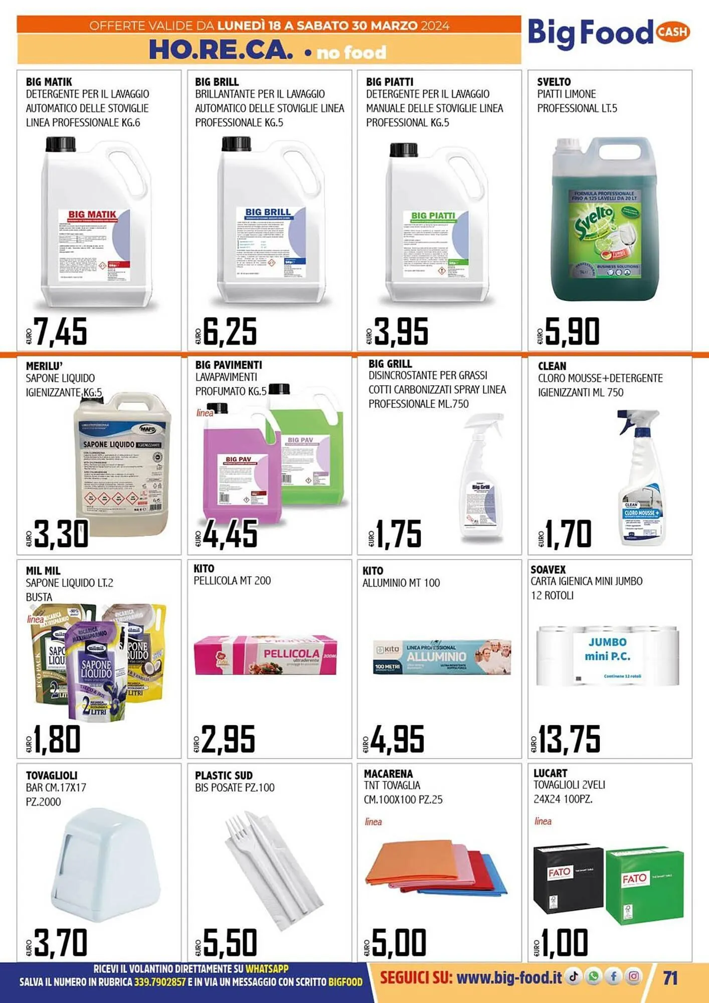 Volantino Big Food da 18 marzo a 30 marzo di 2024 - Pagina del volantino 71