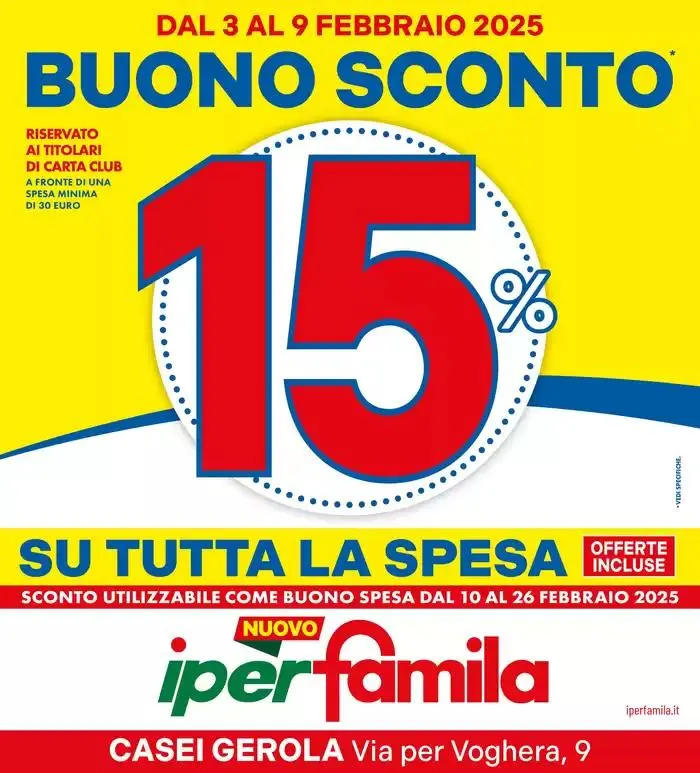 Buono sconto 15% da 3 febbraio a 9 febbraio di 2025 - Pagina del volantino 1