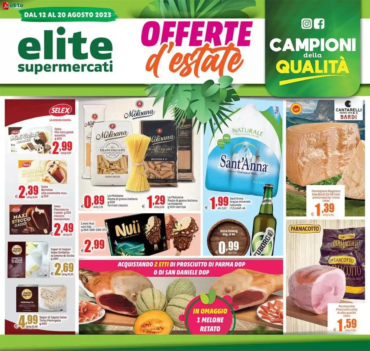 Volantino Elite Supermercati da 12 agosto a 20 agosto di 2023 - Pagina del volantino 1