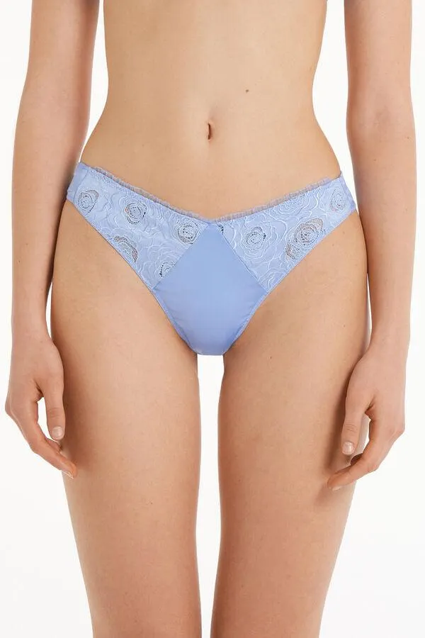 Brasileña Pernera Alta Eternal Roses Satin