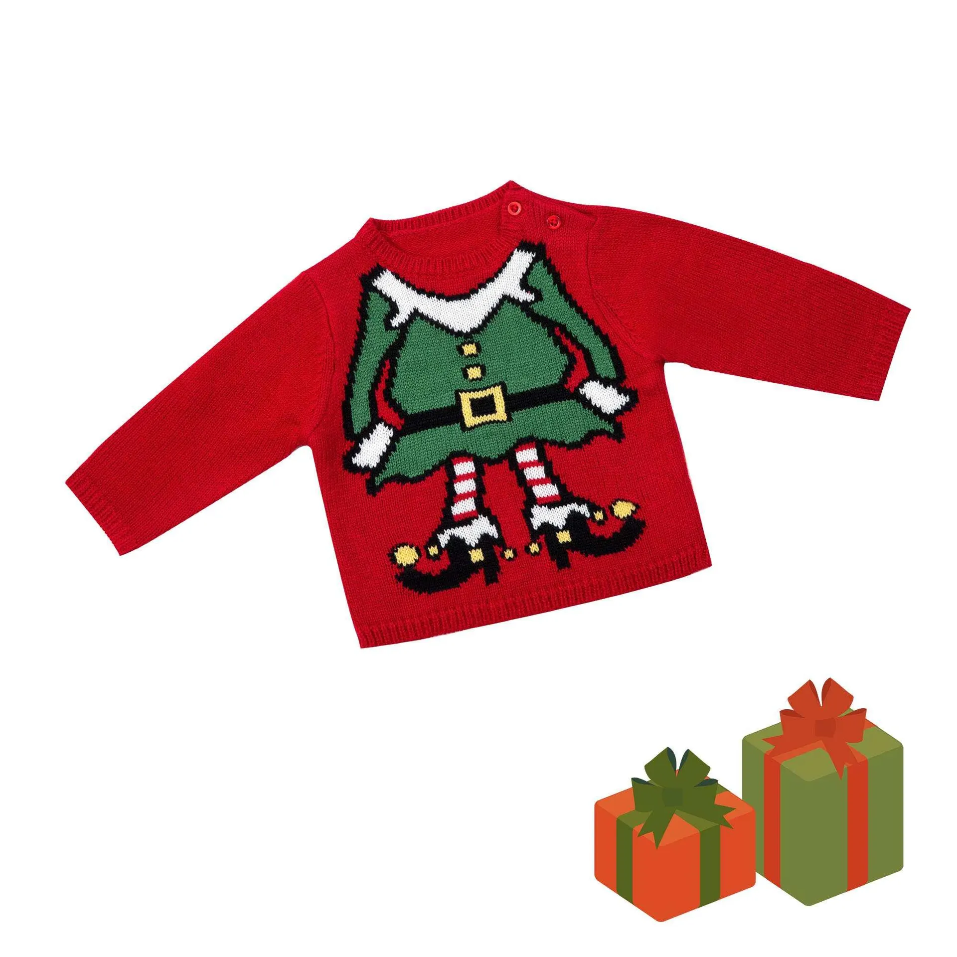 Mawi maglia tricot folletto natalizio