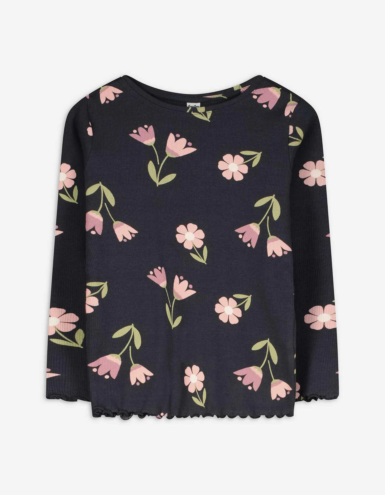 Maglia a manica lunga - Stampa allover - grigio scuro