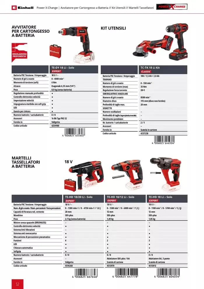 Elettroutensili 2025 da 11 febbraio a 31 dicembre di 2025 - Pagina del volantino 52