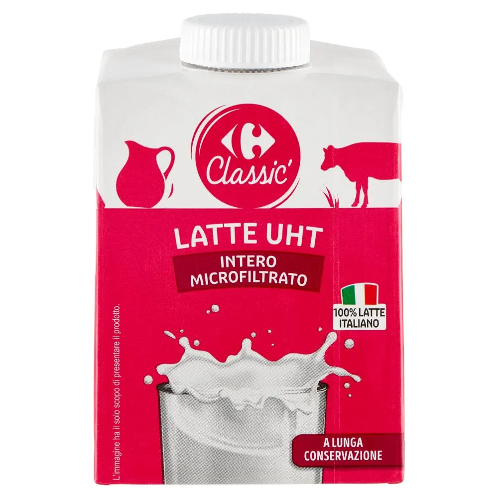 Carrefour Classic Latte UHT Intero Microfiltrato 500 ml