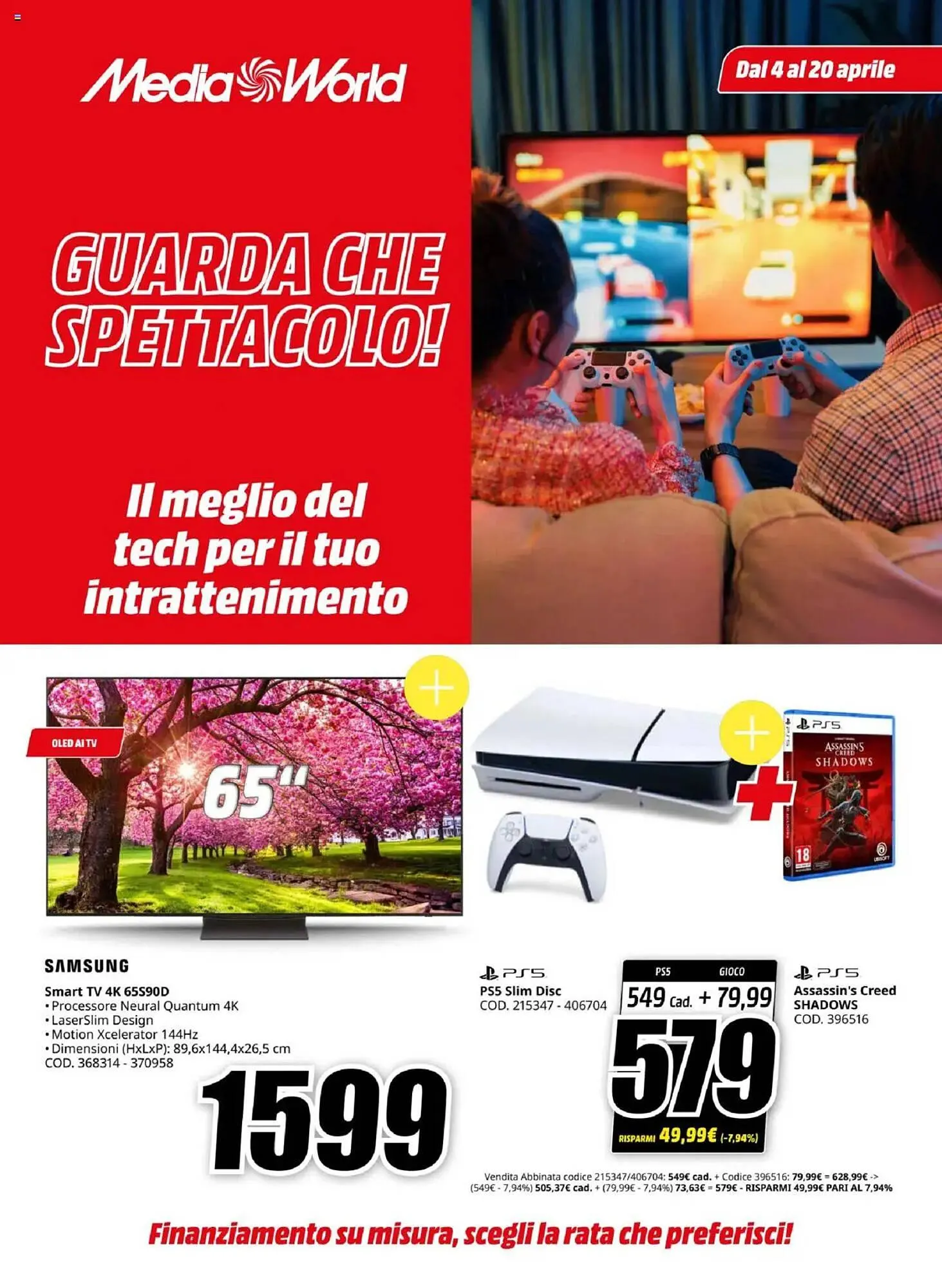 Volantino MediaWorld da 4 aprile a 20 aprile di 2025 - Pagina del volantino 1