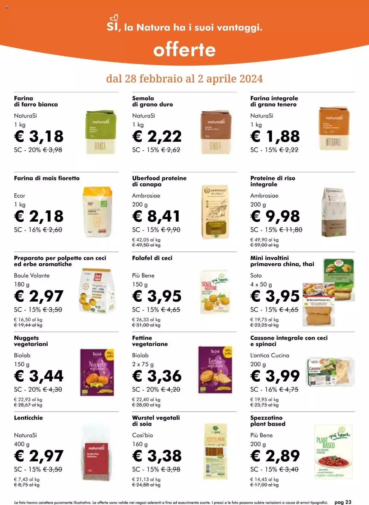 Volantino Natura Sì da 28 febbraio a 2 aprile di 2024 - Pagina del volantino 23