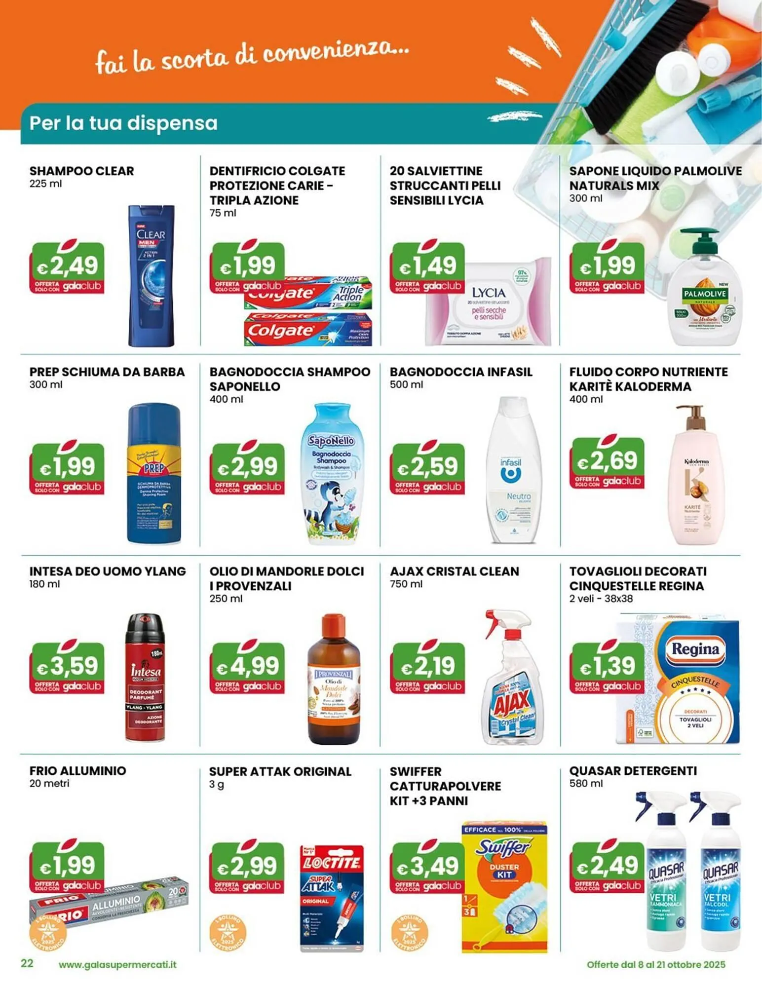 Volantino Gala Supermercati da 8 ottobre a 21 ottobre di 2025 - Pagina del volantino 22