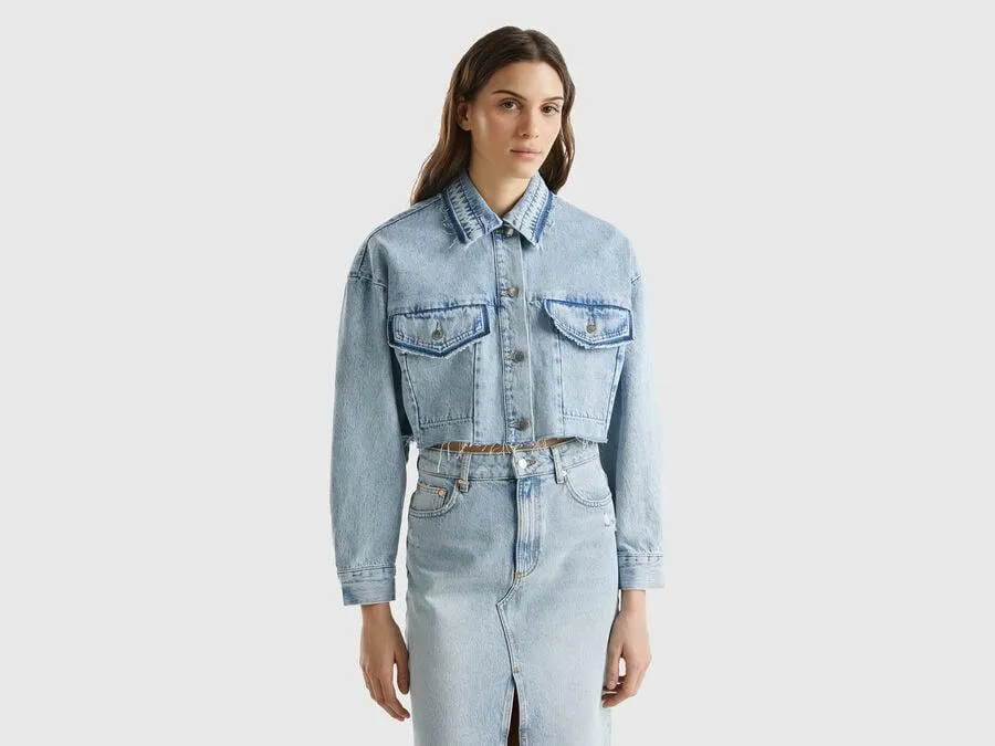 Giubbino di jeans cropped