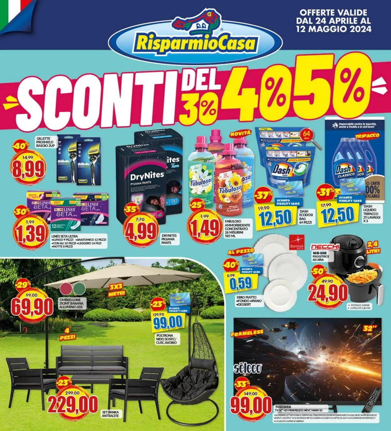 Risparmio Casa Volantino attuale da 24 aprile a 12 maggio di 2024 - Pagina del volantino 1