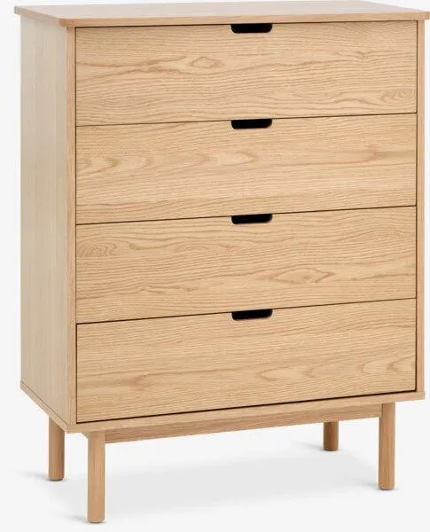 Cassettiera 4 cassetti STUBBERUP rovere naturale