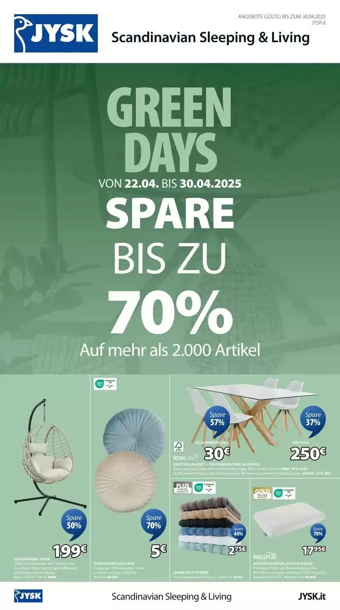 Green days da 22 aprile a 30 aprile di 2025 - Pagina del volantino 1