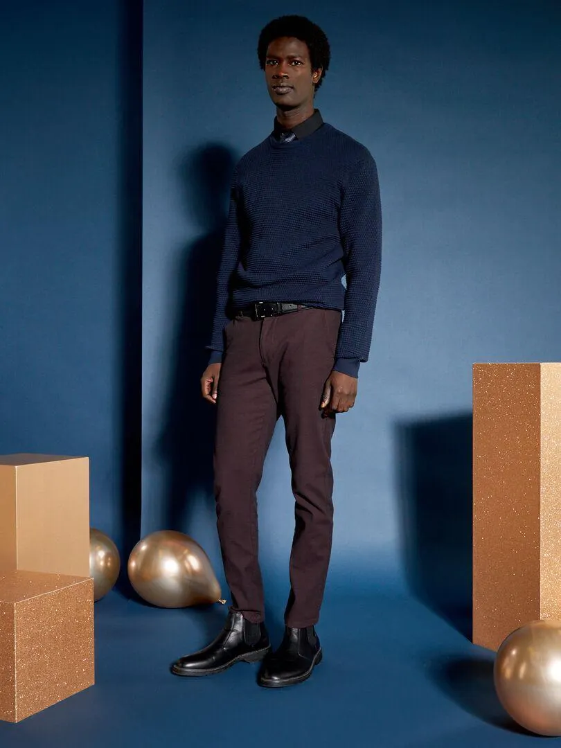 Pantaloni slim chino - VIOLA