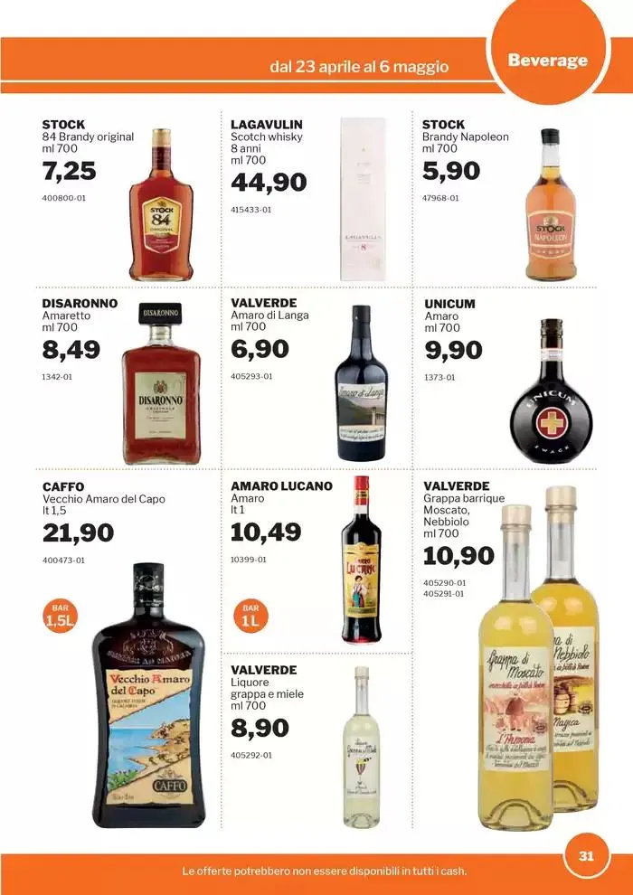 Volantino Food&Beverage da 23 aprile a 6 maggio di 2025 - Pagina del volantino 31