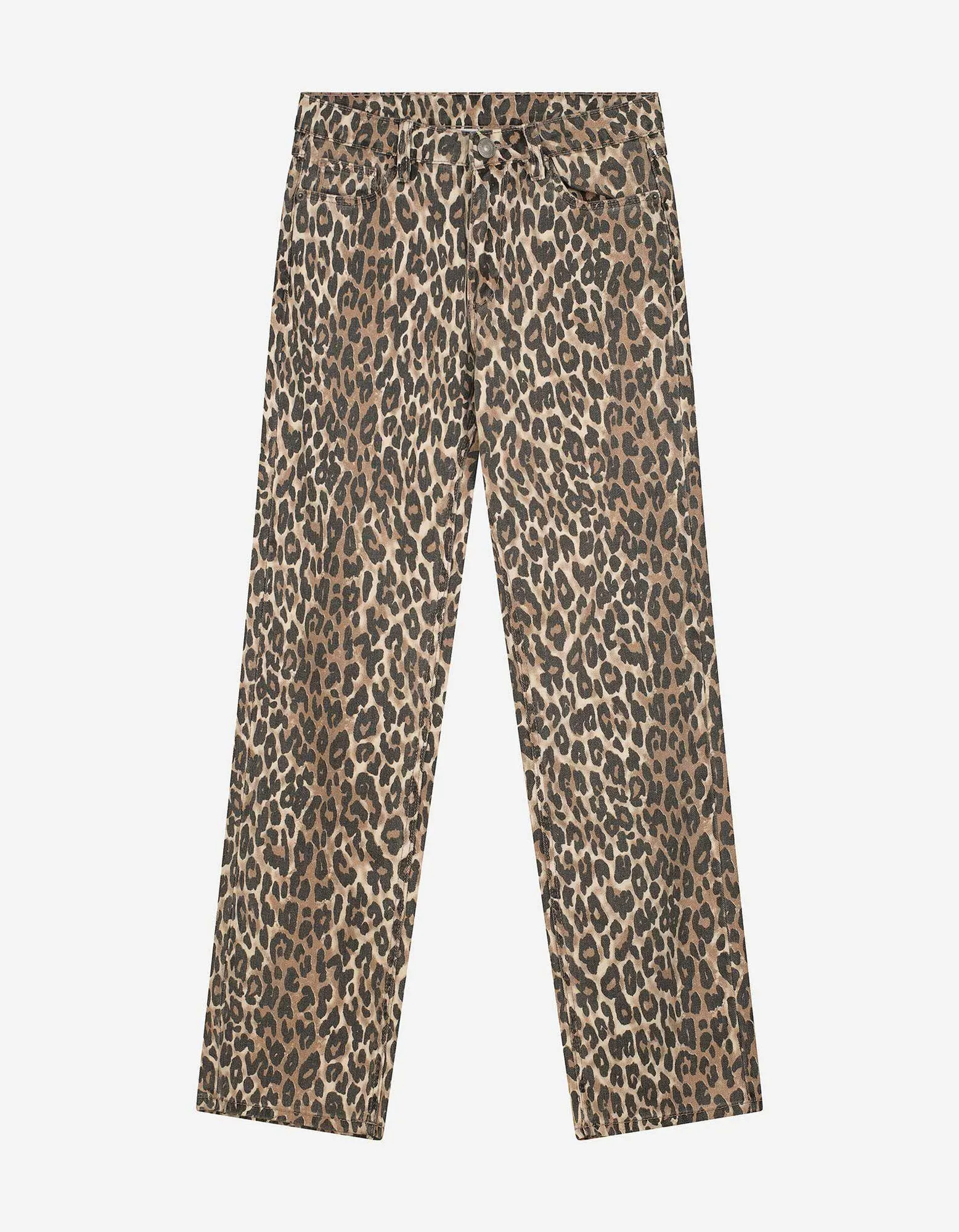 Pantaloni - Motivo leopardato - marrone chiaro