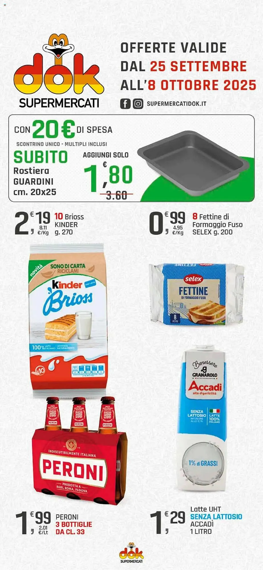Volantino Supermercati Dok da 25 settembre a 8 ottobre di 2025 - Pagina del volantino 1