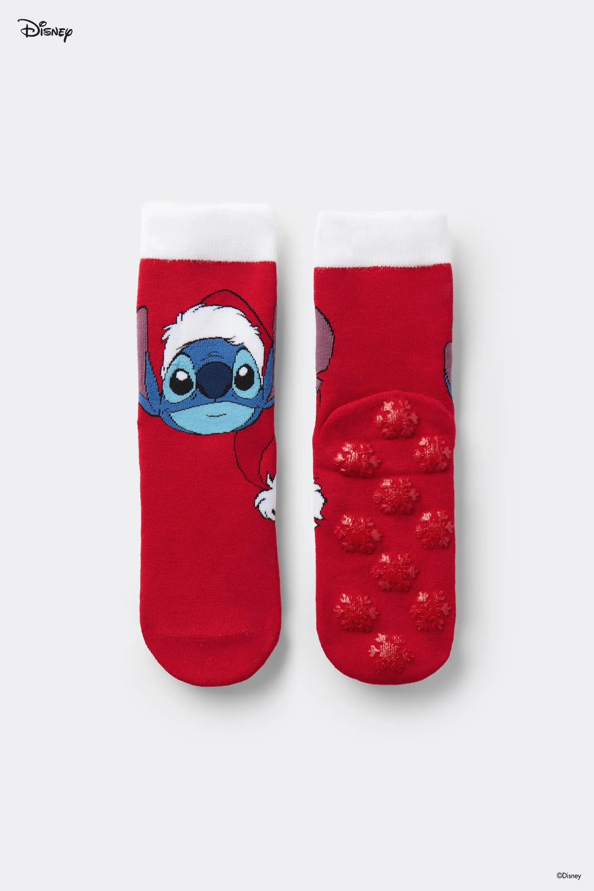 Calzini Antiscivolo Corti Stampa Stitch Disney Donna