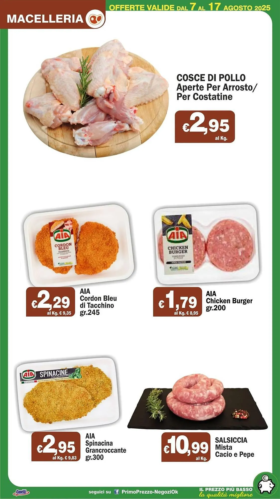 Volantino Primo Prezzo da 7 agosto a 17 agosto di 2025 - Pagina del volantino 31