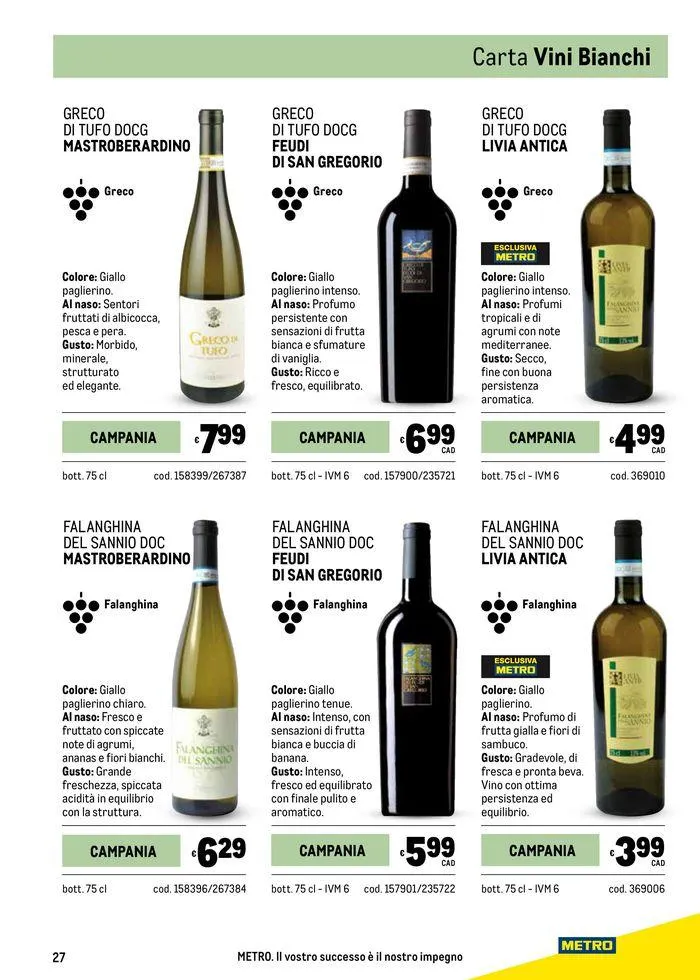 Carta vini autunno da 26 settembre a 23 ottobre di 2024 - Pagina del volantino 27