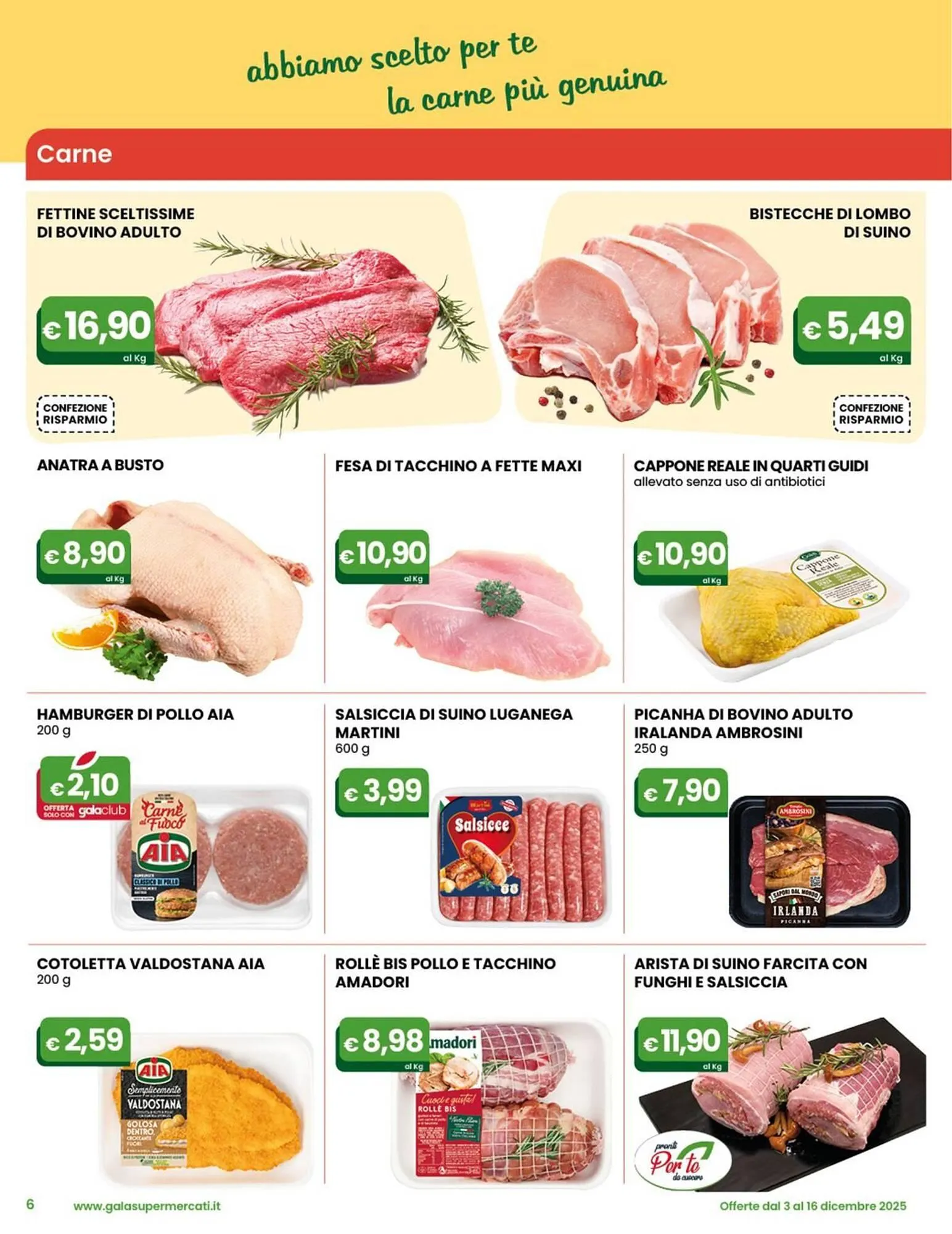 Volantino Gala Supermercati da 3 dicembre a 16 dicembre di 2025 - Pagina del volantino 6