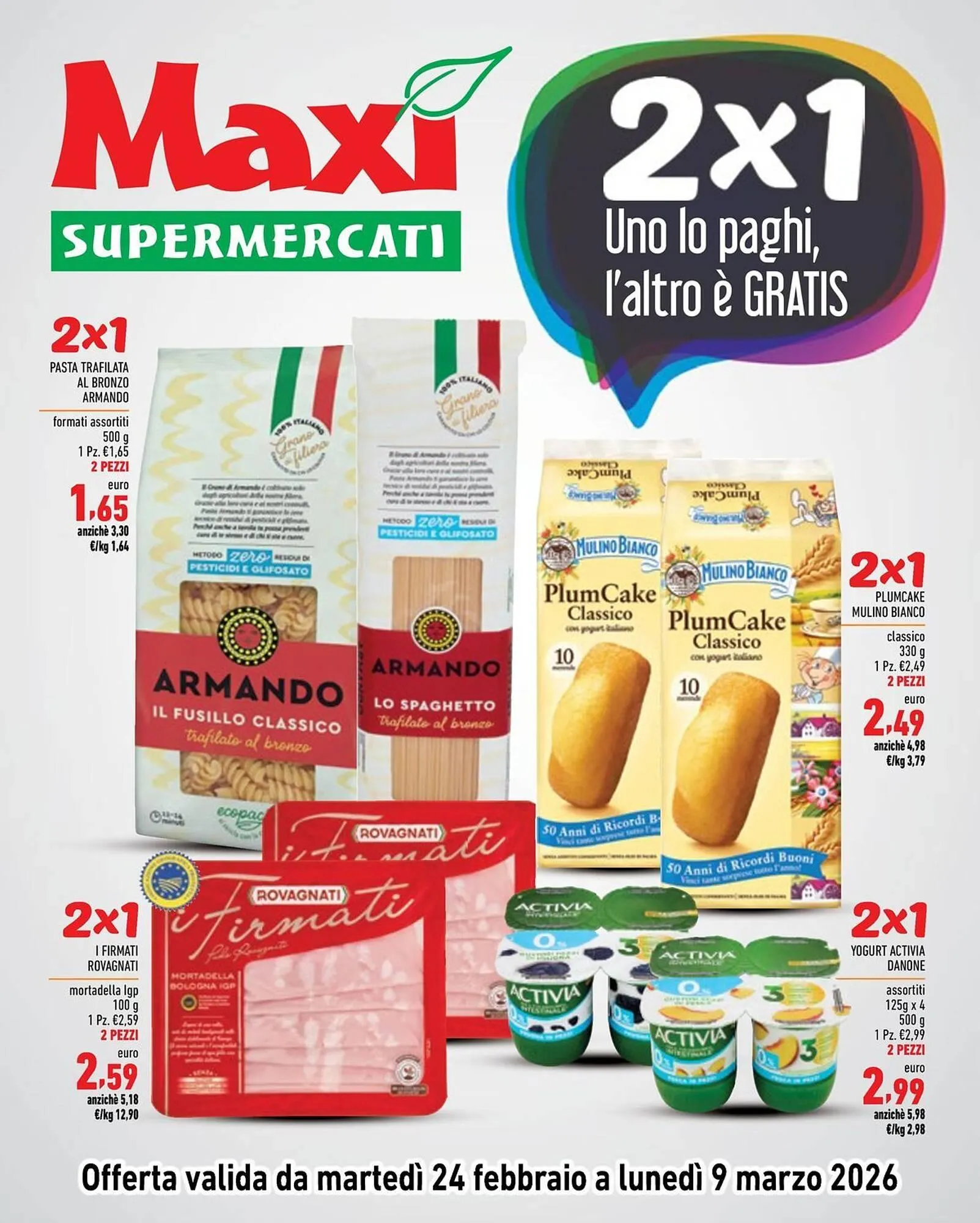 Volantino Maxi Supermercati da 24 febbraio a 9 marzo di 2026 - Pagina del volantino 1