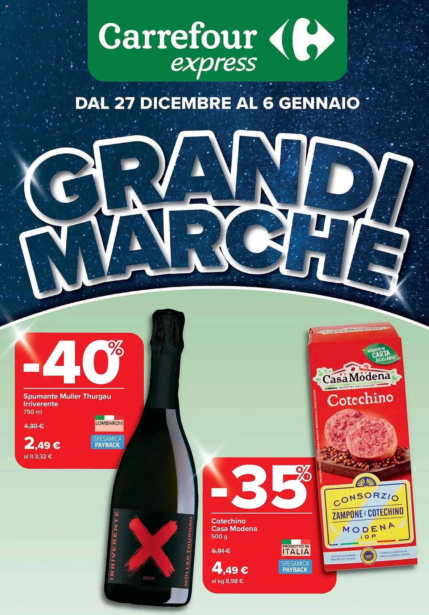 Volantino Carrefour Express da 27 dicembre a 6 gennaio di 2026 - Pagina del volantino 1