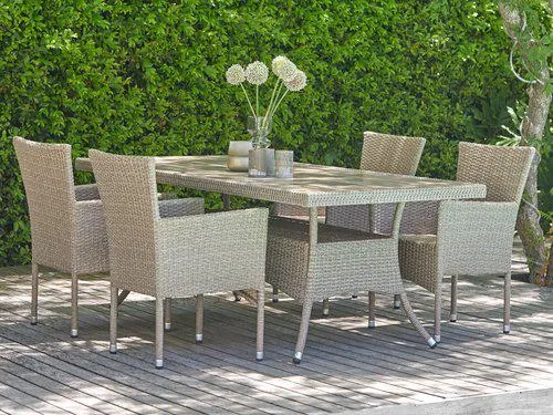 Tavolo STRIB L200 cm + 4 Sedie AIDT naturale